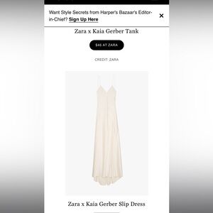ISO Kaia Gerber & Zara Collection slip dress